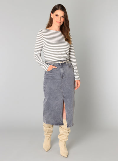 Bunny Stripped Jersey cotton Boat neck