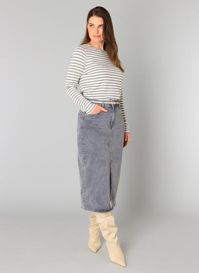Bunny Stripped Jersey cotton Boat neck
