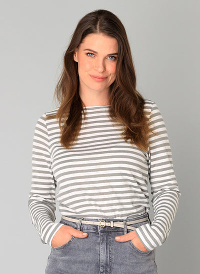 Bunny Stripped Jersey cotton Boat neck