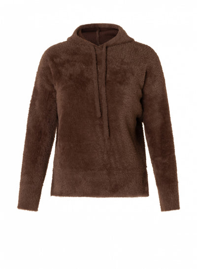 Celina Chocolate Brown Plush Hoodie