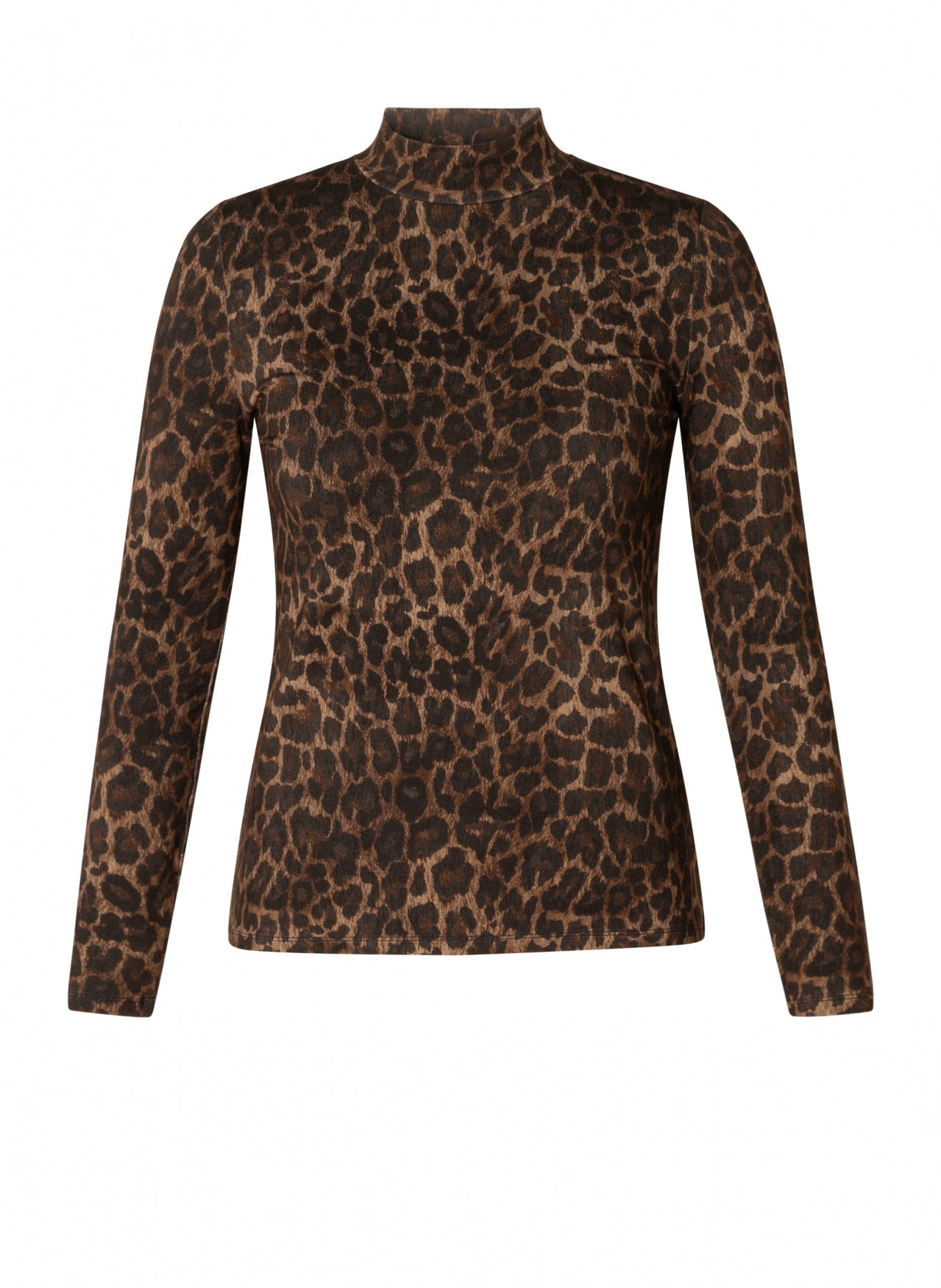 Leopard Mock Neck Omani Essential