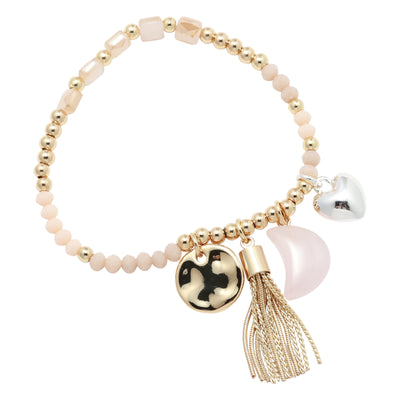 Semi Precious Stone Charm Bracelet