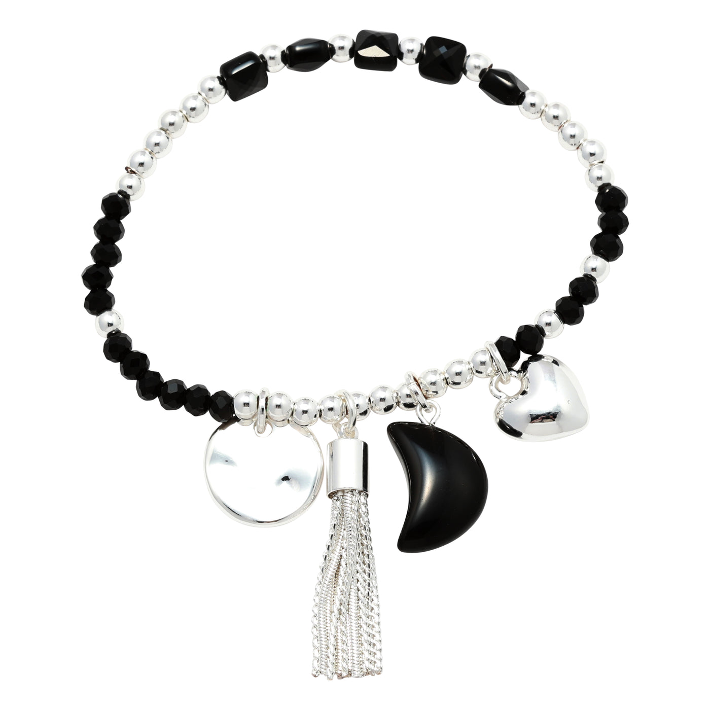 Semi Precious Stone Charm Bracelet