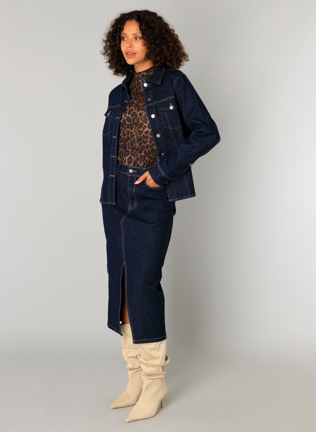 Celine Dark Denim Skirt