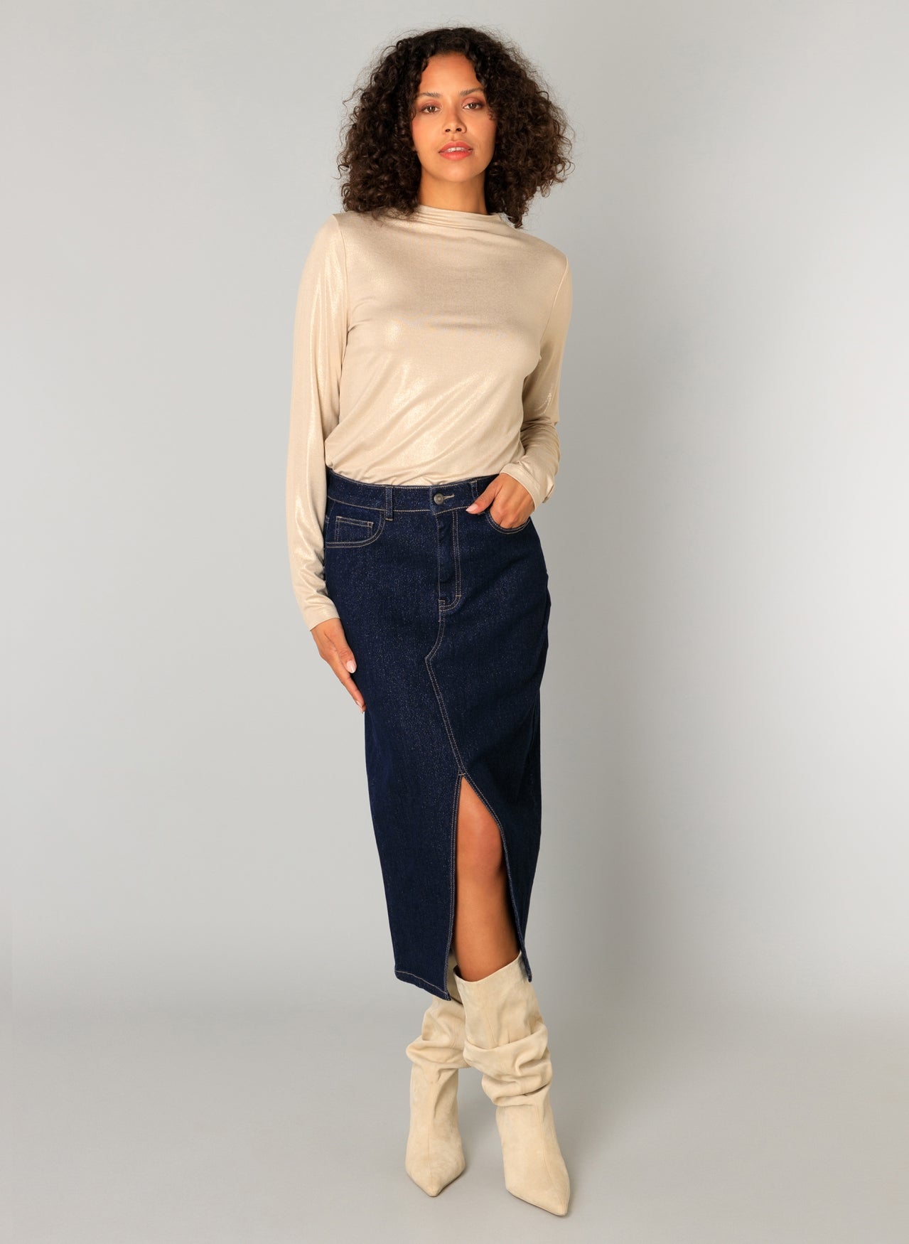 Celine Dark Denim Skirt