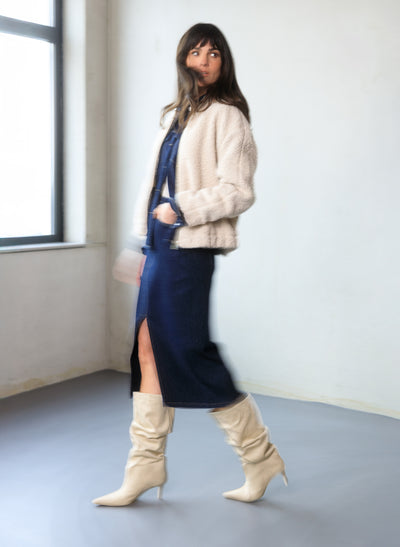 Celine Dark Denim Skirt