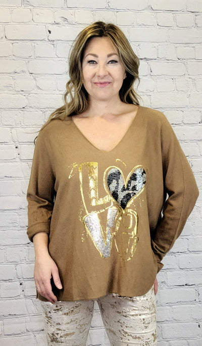 Love V- Neck Sweater