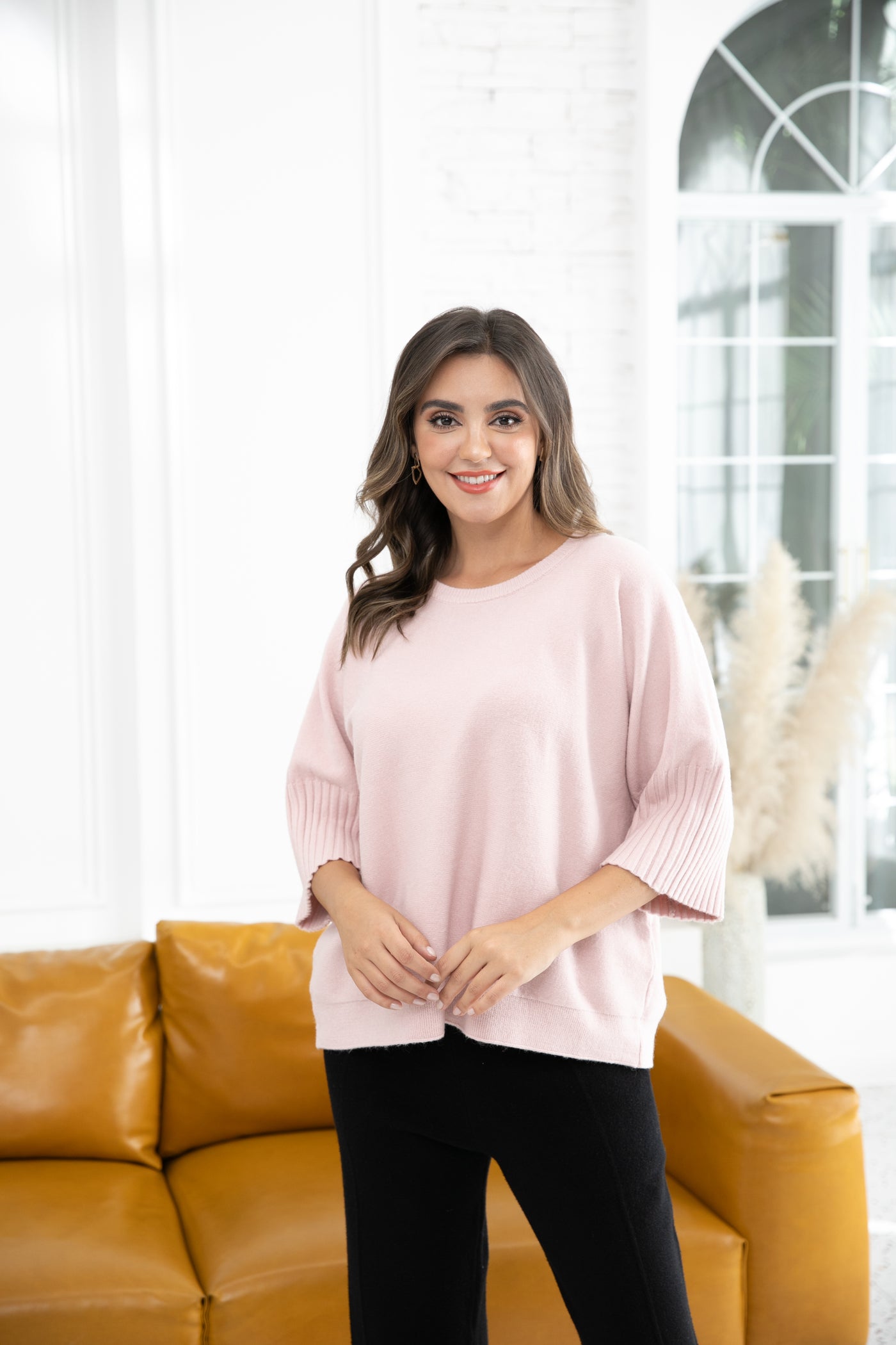 Crew Neck Knit Sweater  - Three Colours