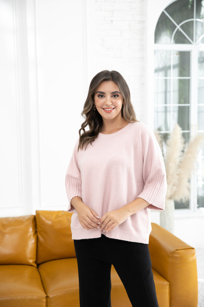 Crew Neck Knit Sweater  - Three Colours