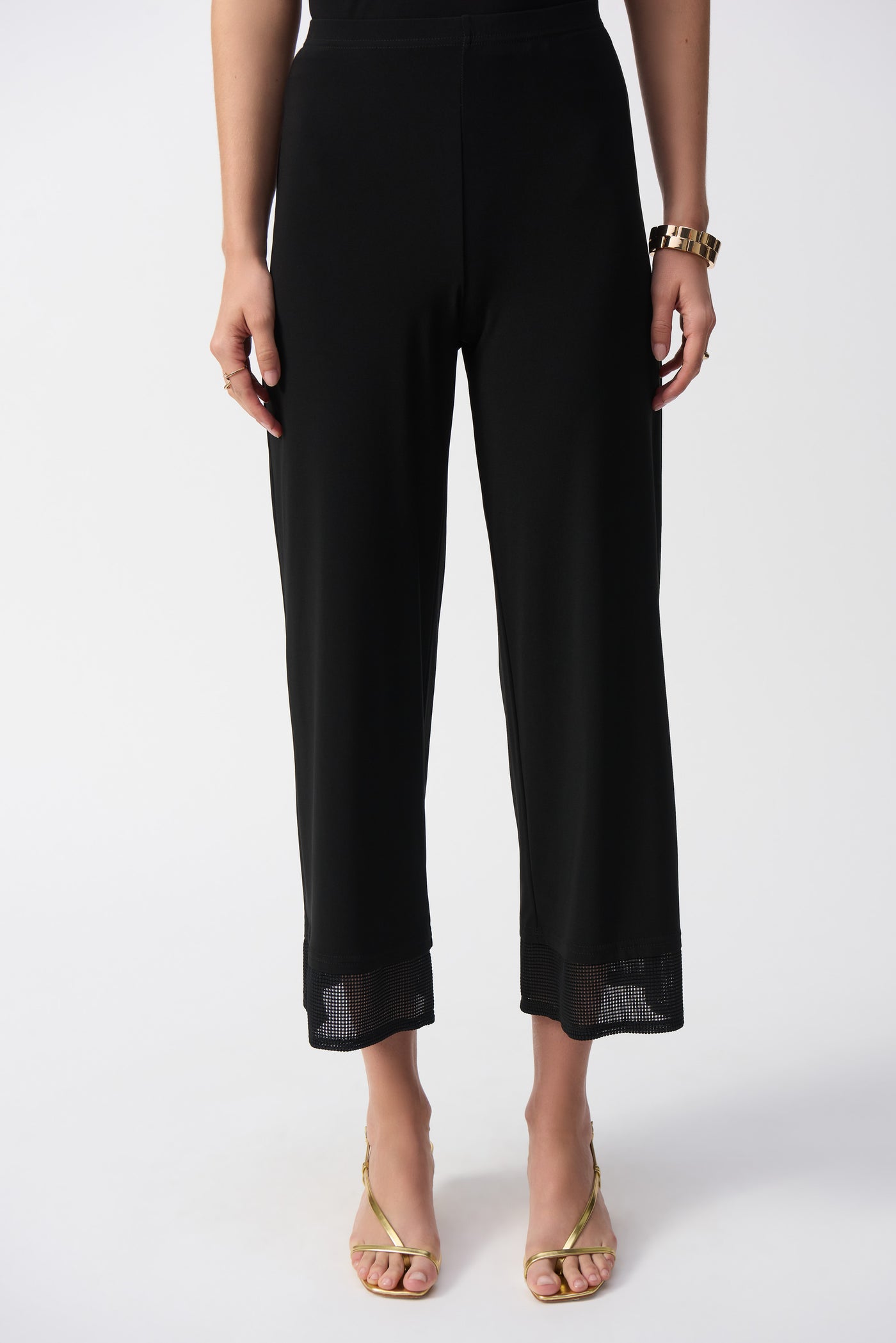Silky Knit Culotte with Mesh detail-  Joseph Ribkoff