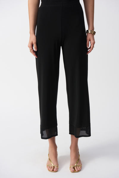 Silky Knit Culotte with Mesh detail-  Joseph Ribkoff