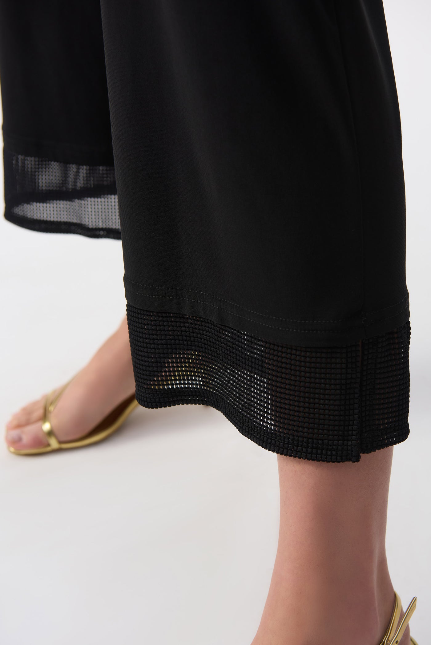 Silky Knit Culotte with Mesh detail-  Joseph Ribkoff