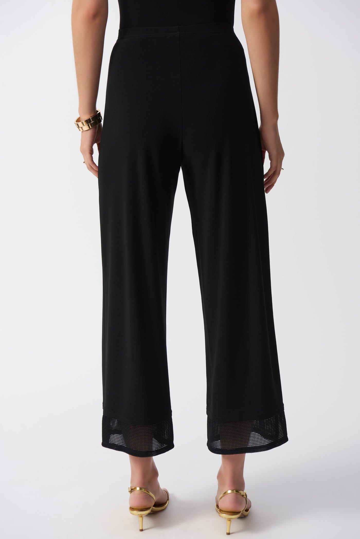 Silky Knit Culotte with Mesh detail-  Joseph Ribkoff