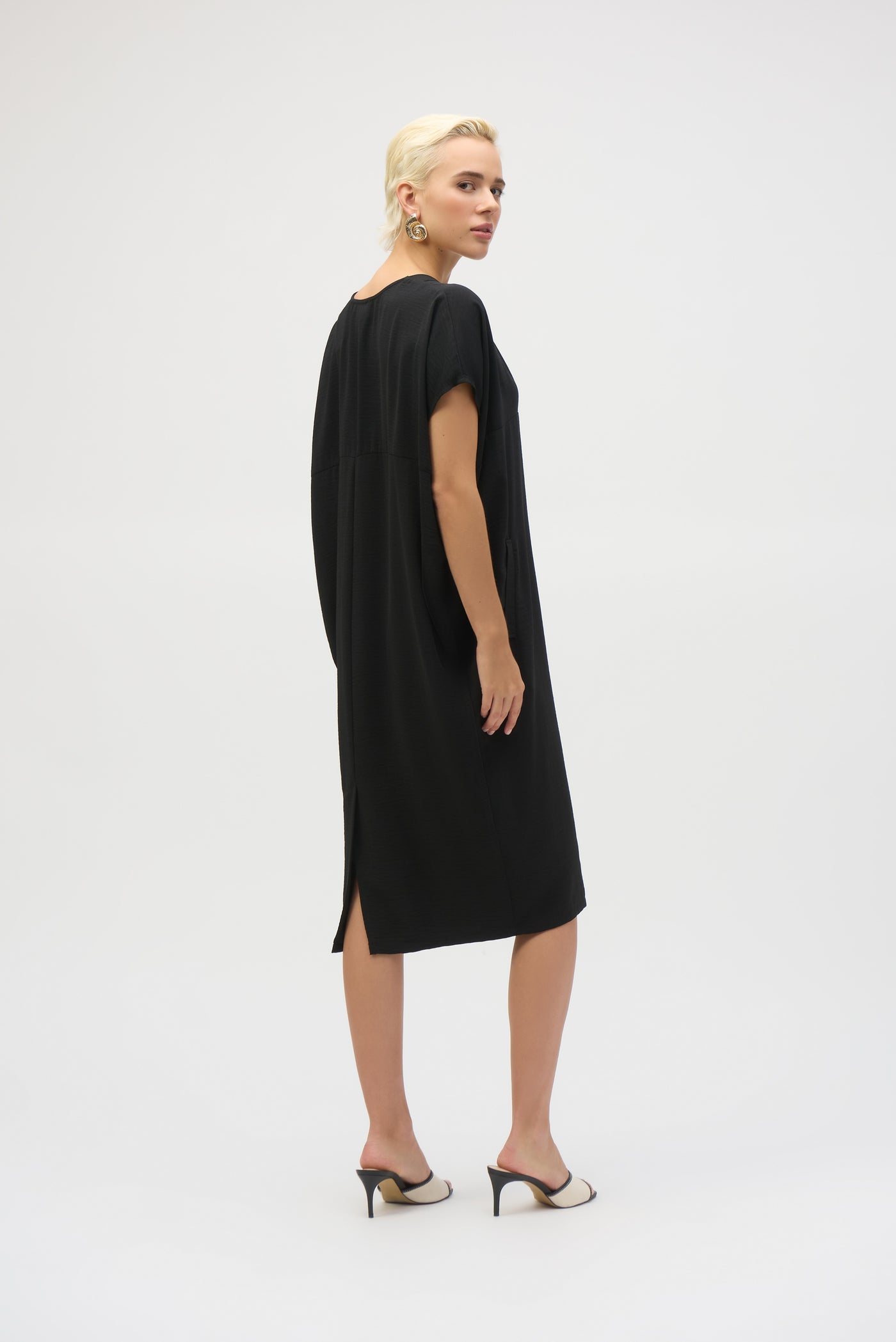 Kimono Sleeve V-Neck Dress-  2 colours Joseph Ribkoff