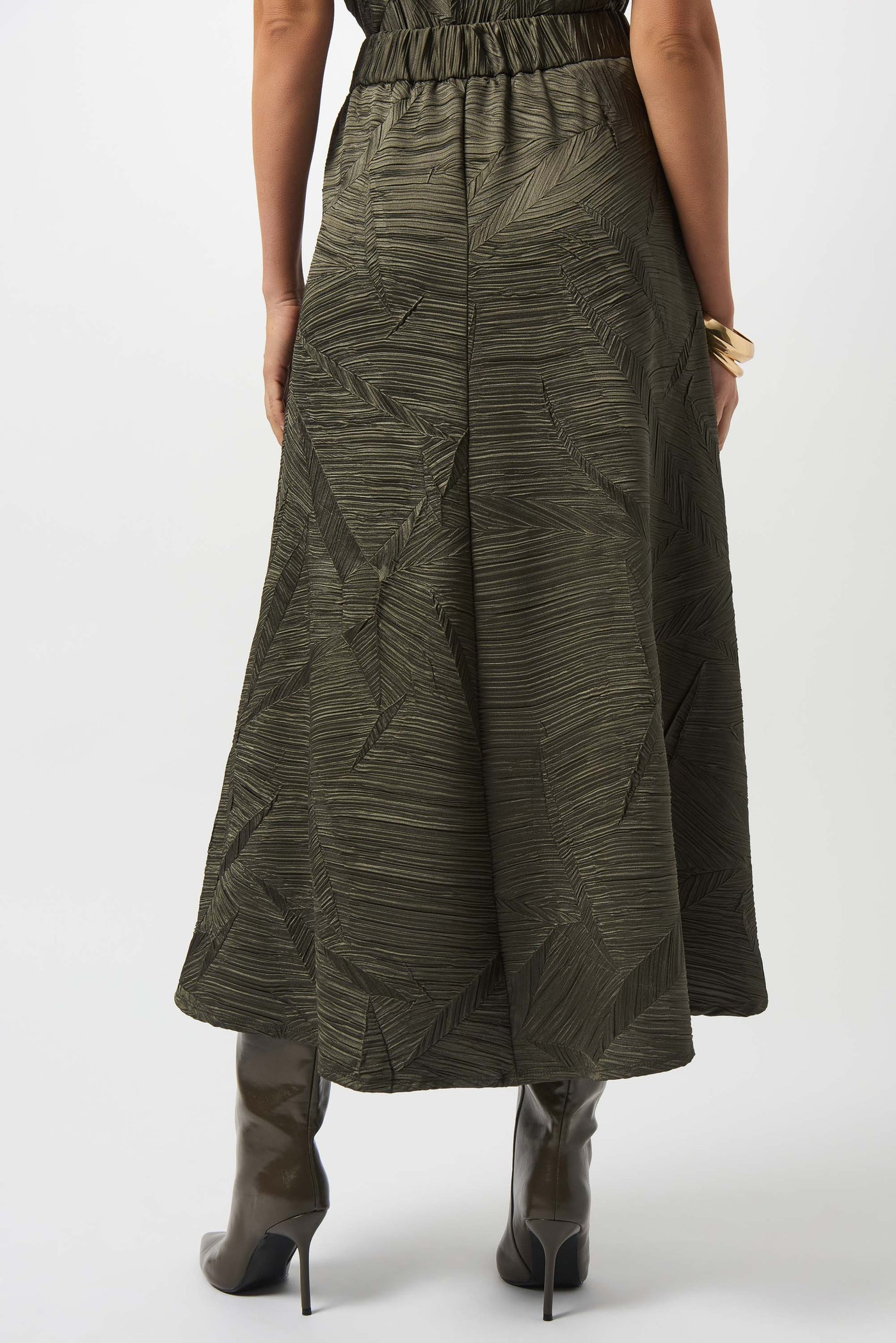Satin Pleated Skirt by Joseph Ribkoff