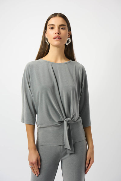 Silky Knit Faux Wrap Top by Joseph Ribkoff
