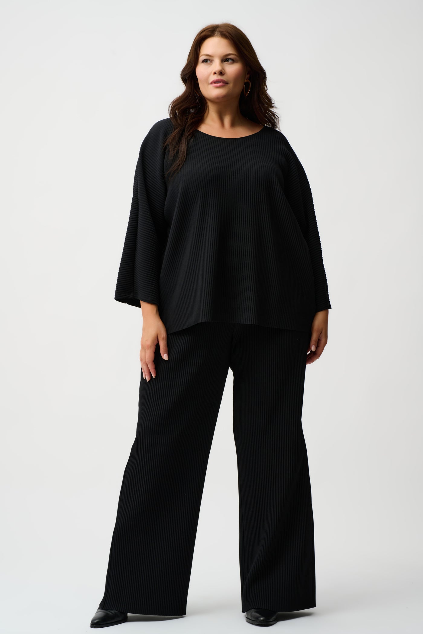 Pleated Scuba Crepe Pant by Joseph Ribkoff