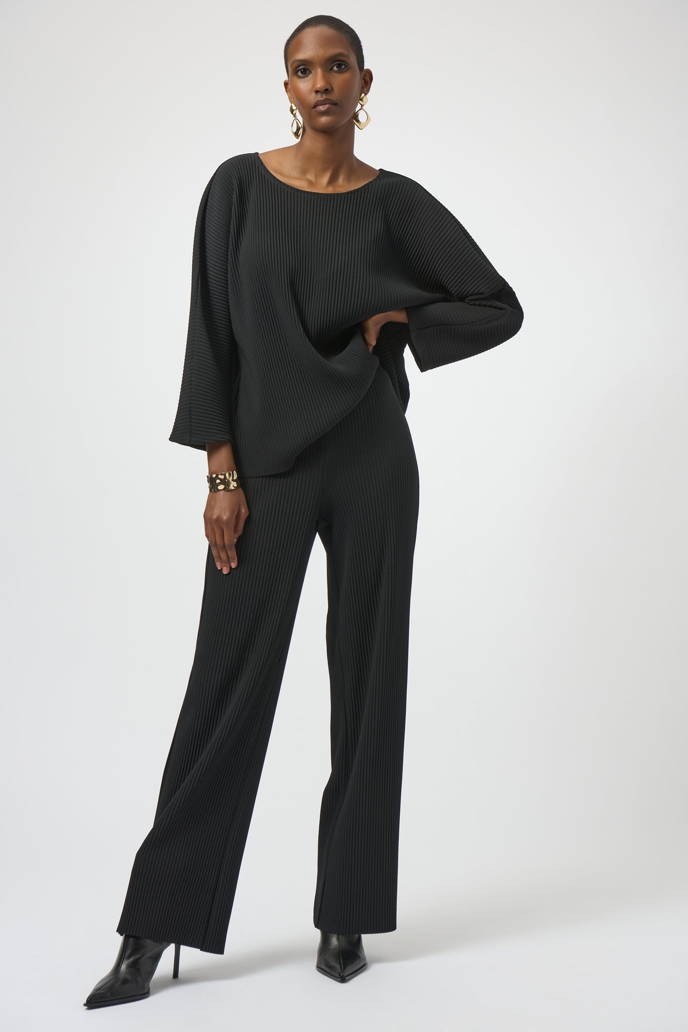 Pleated Scuba Crepe Pant by Joseph Ribkoff