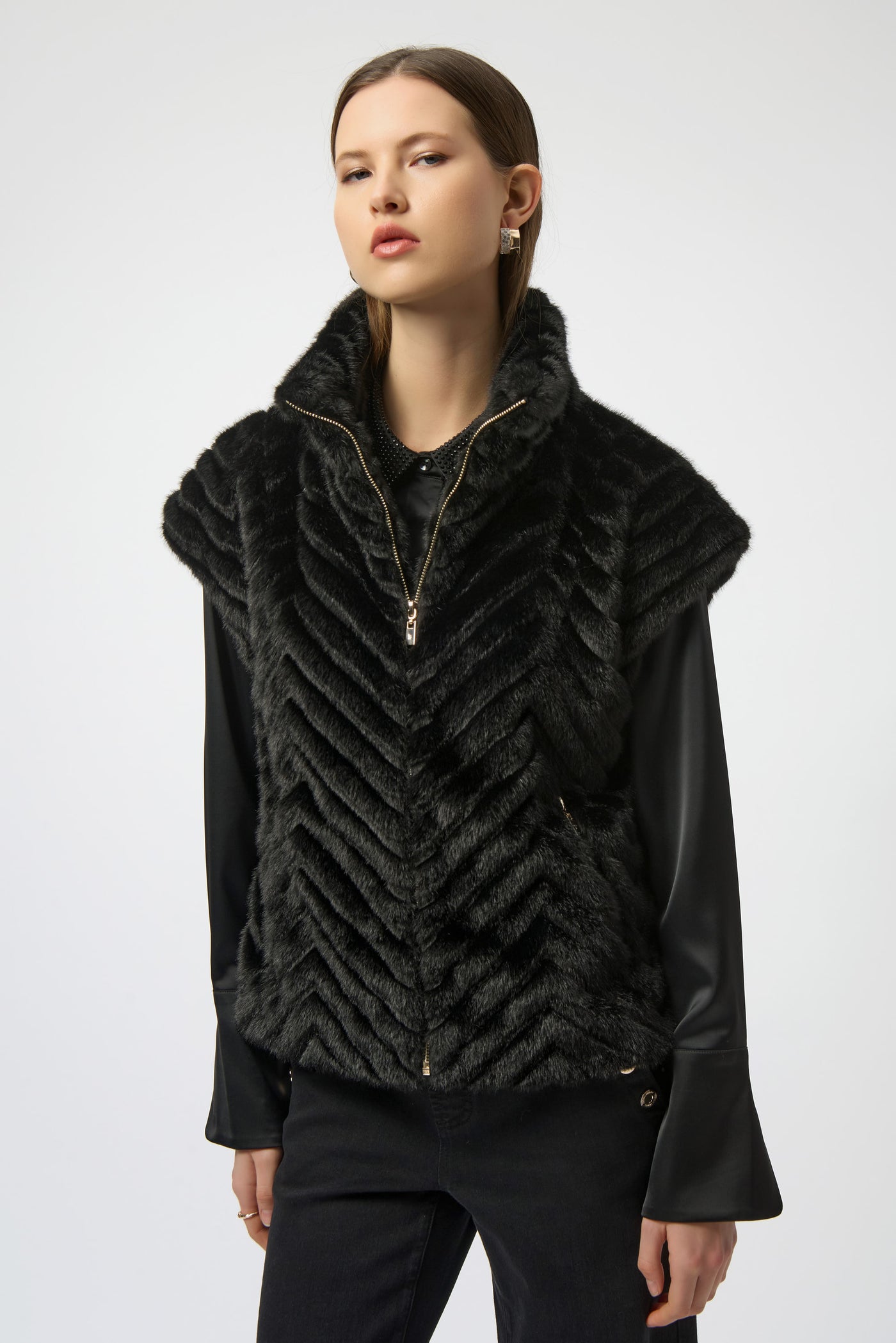 Faux fur vest