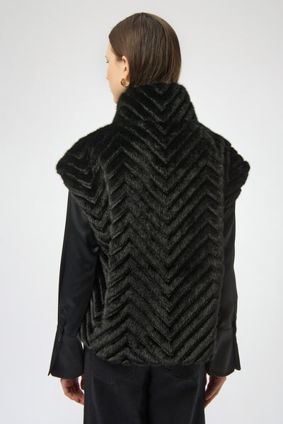 Faux fur vest