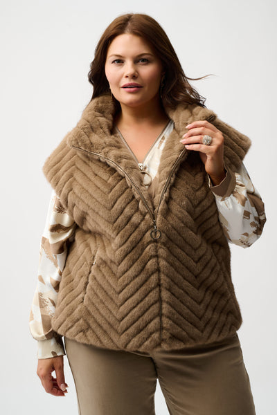 Faux Fur Vest by Joseph Ribkoff - Two Colours