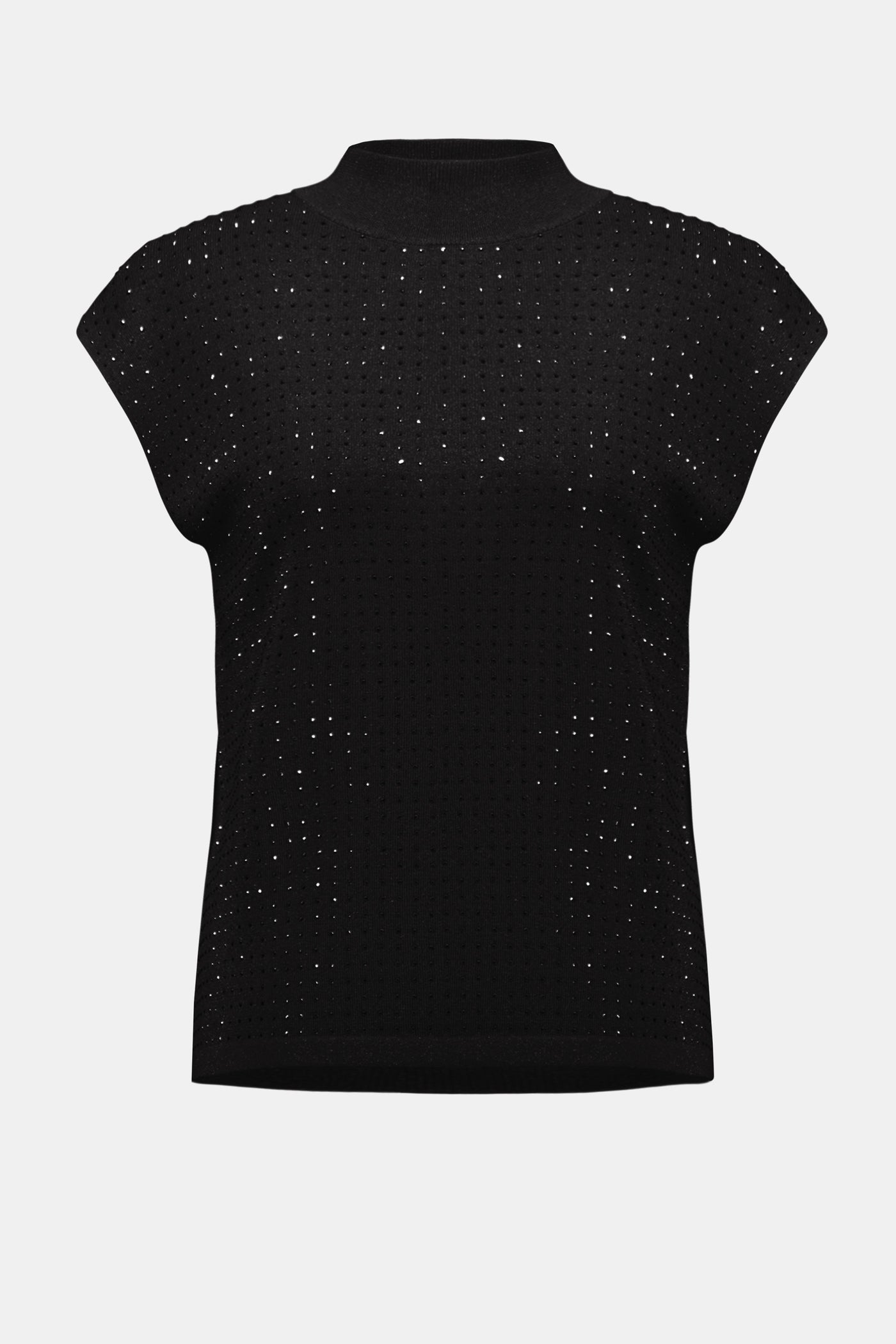 Mock Neck Embellished Cap Sleeve Top by Joseph Ribkoff