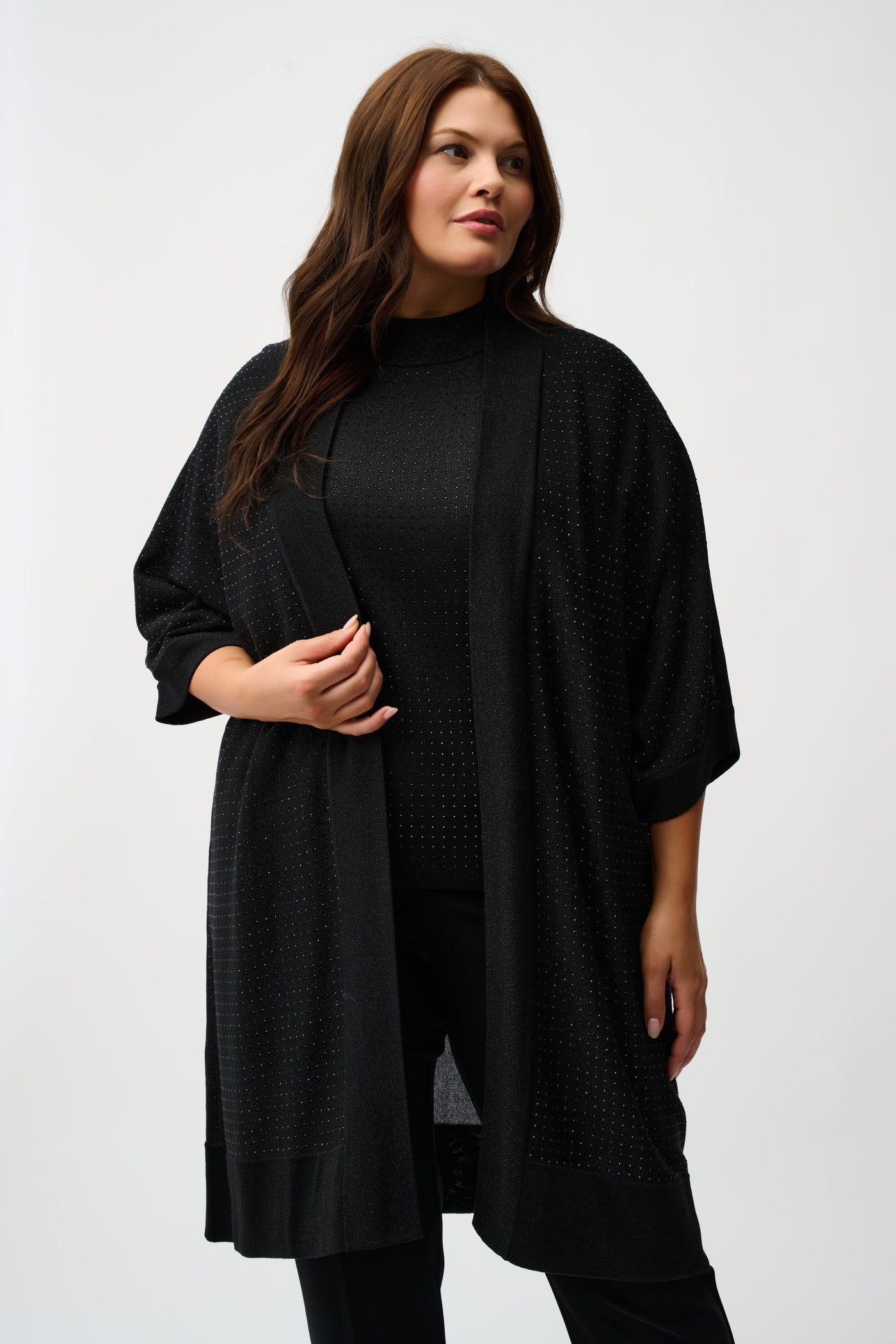Jewel Embellished Kimono Sleeve by Joseph Ribkoff