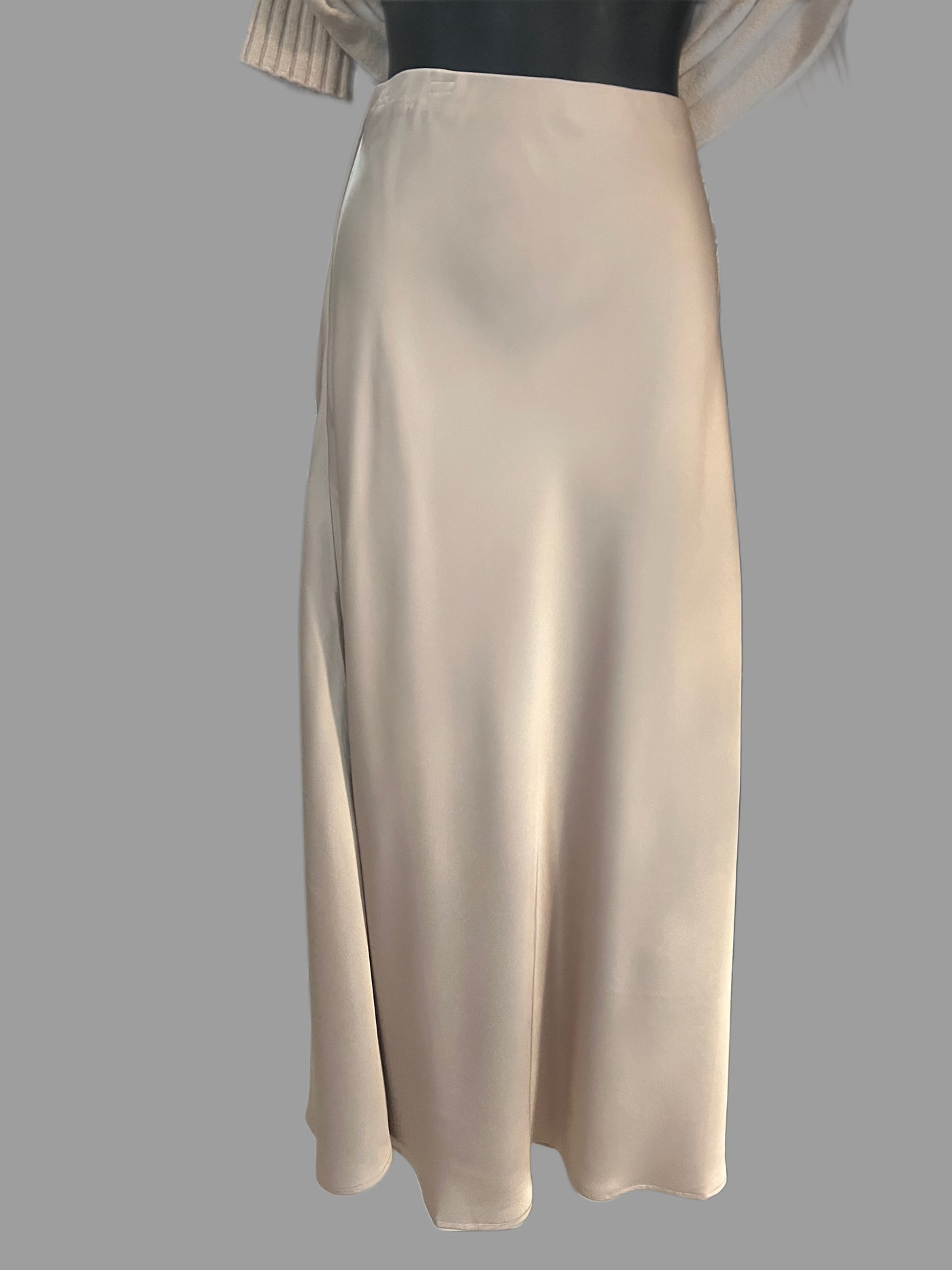Champagne Satin Skirt