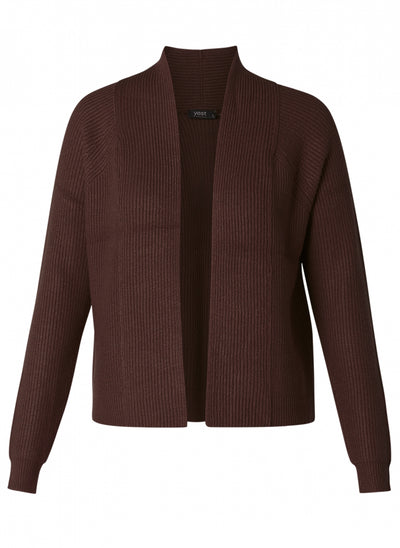 Pelin Cardigan in Rosewood and Chocolate Brown