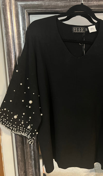 Pearl Sleeve Sweater- Two Colours