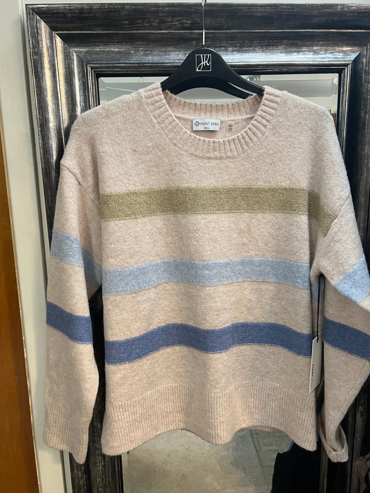 Cozy Stripe Crew Neck Sweater