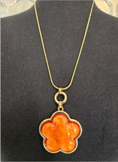 Flower Necklace Set-  Four colours