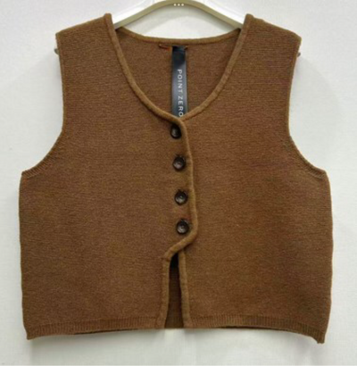 Button Front Knit Vest