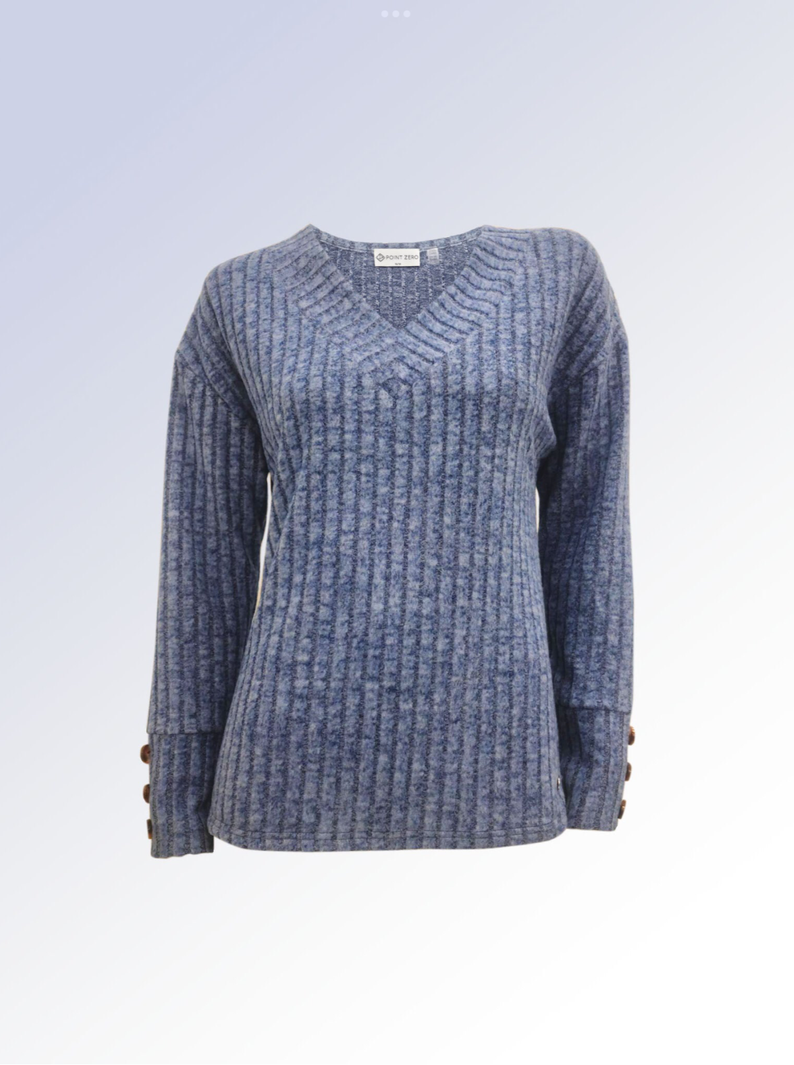 Ribbed V- Neck Sweater  - Two colours