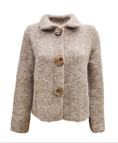 Coquette jacket with flower closures