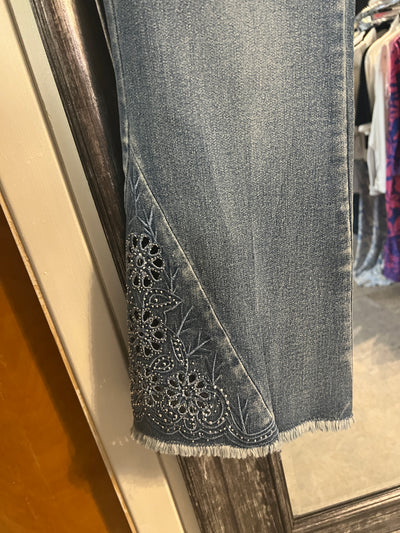 Pull on Jeans with Bling Panel