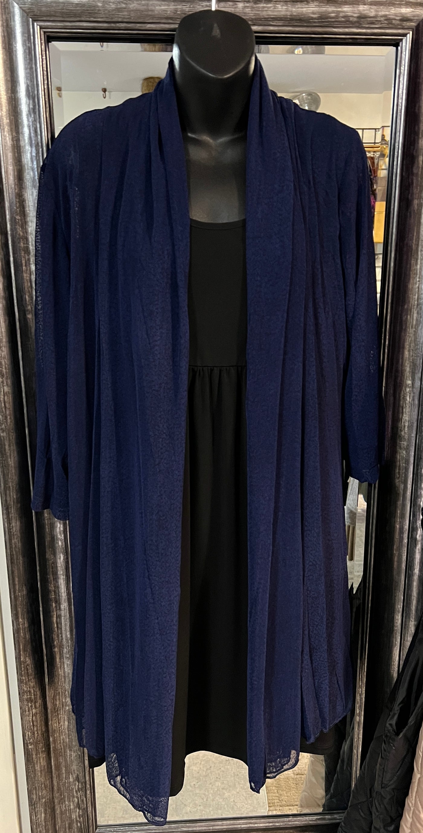 Mesh Cardigans in Black and Navy