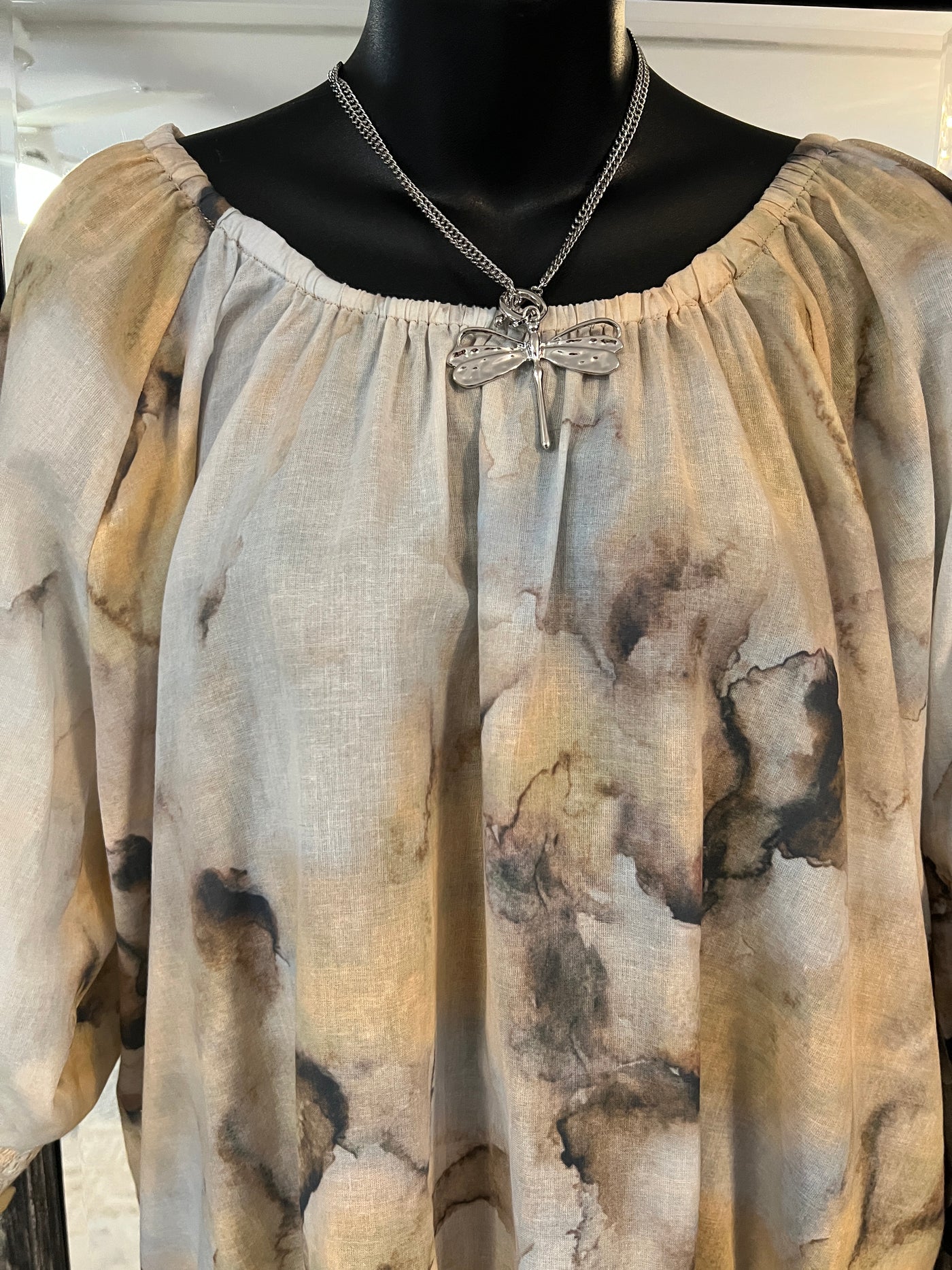 Cotton Gauze Peasant Blouse