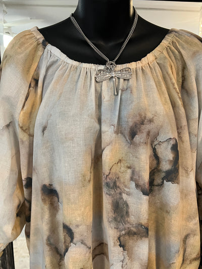 Cotton Gauze Peasant Blouse