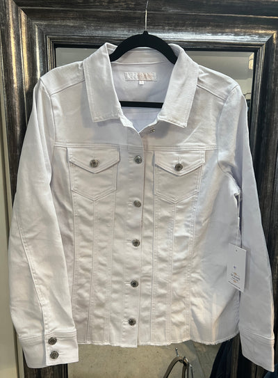 White Denim long Jacket