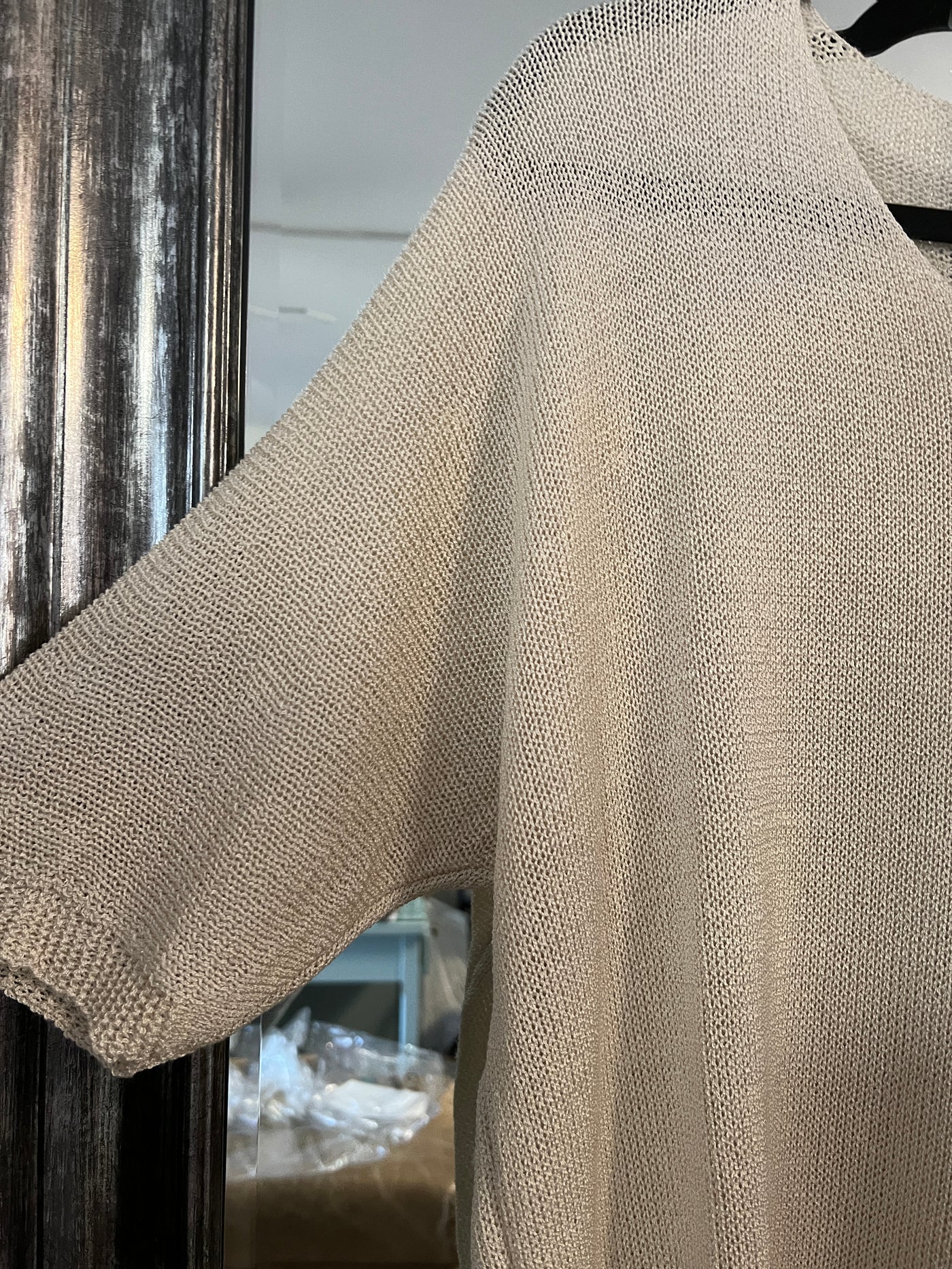 Short Sleeved V-Neck Sweater - Two Colours