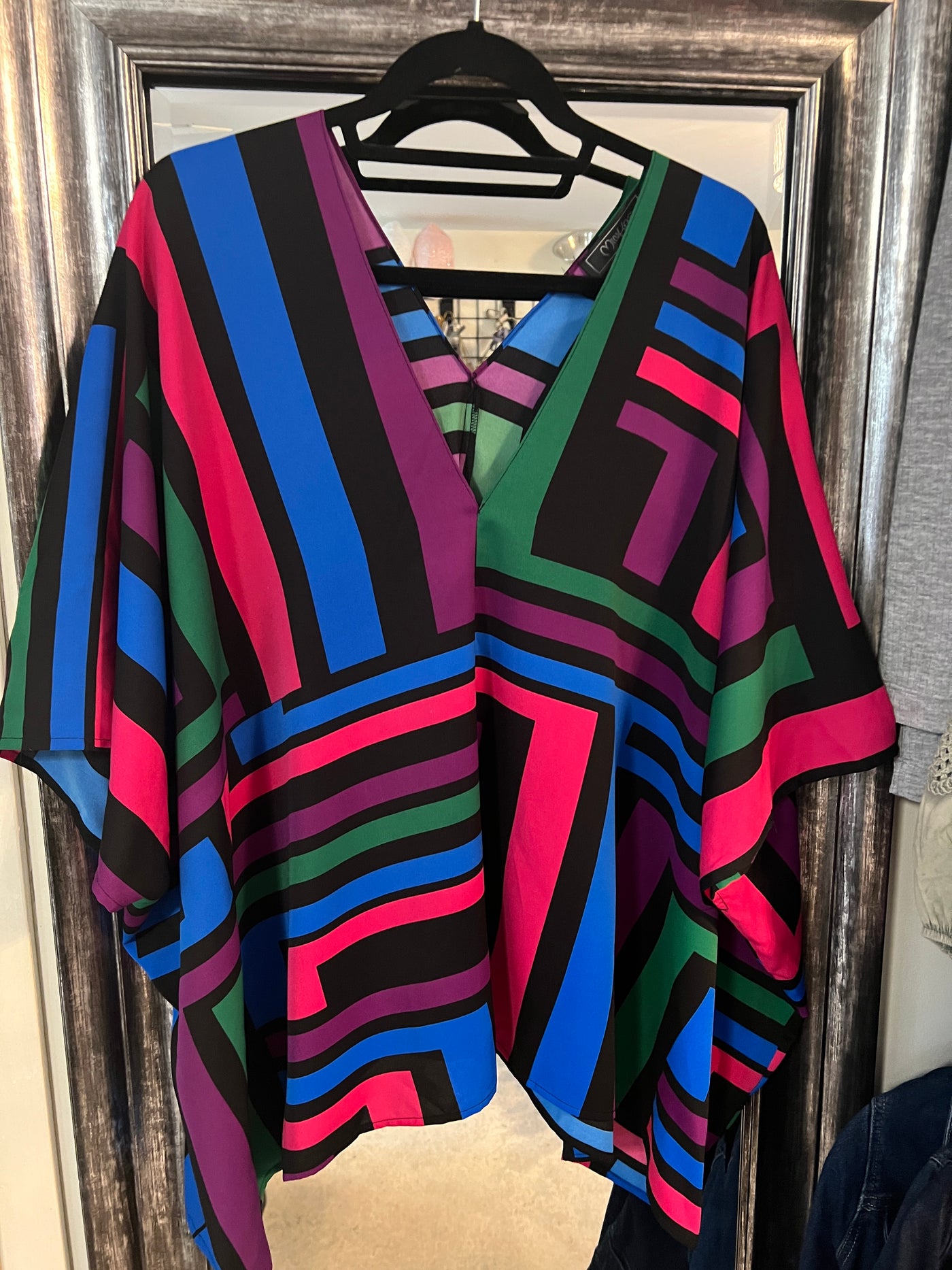 Dolman Sleeve Multicoloured Blouse