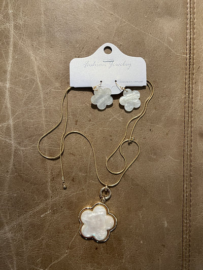 Flower Necklace Set-  6 colours