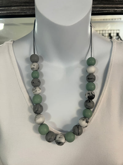 Colourful Resin Bead Adjustable Necklace 4 colours