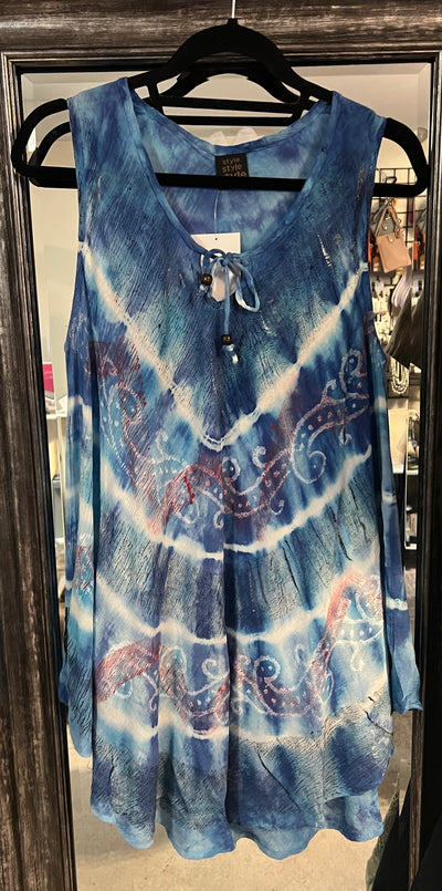 Summer Tunic Top Sleeveless NEW assorted colours
