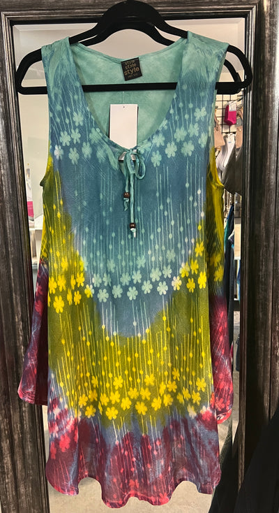 Summer Tunic Top Sleeveless NEW assorted colours