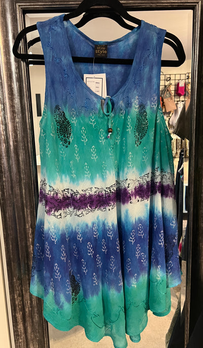 Summer Tunic Top Sleeveless NEW assorted colours