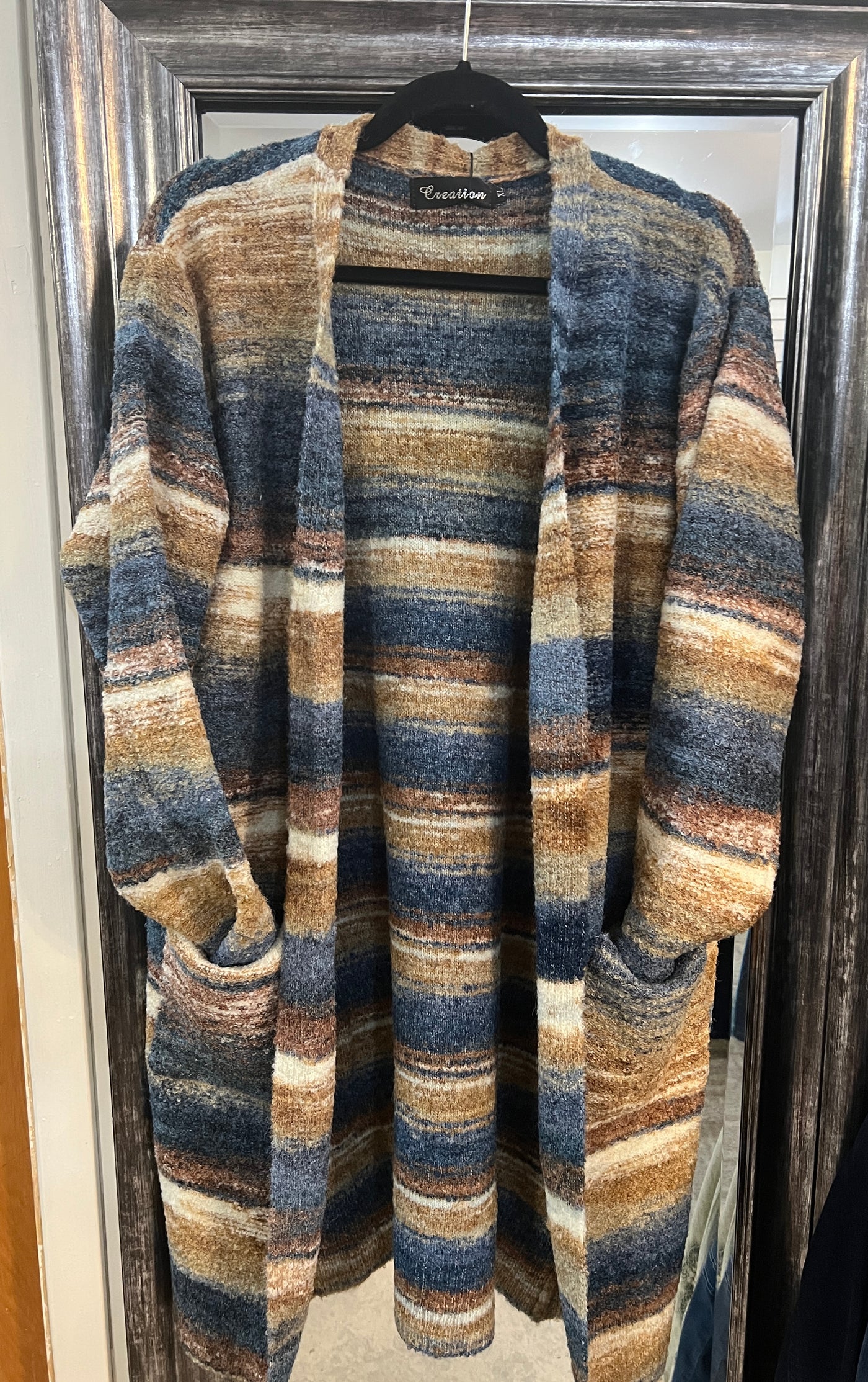 Striped Long Cardigan