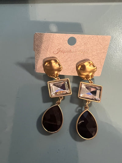Teardrop Jewel Earrings- Two Colours