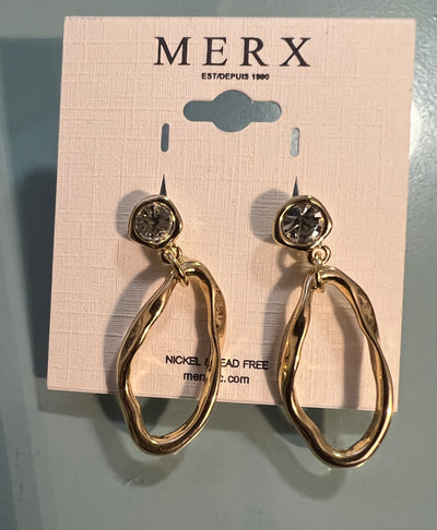 Diamond and Gold drop earring stud